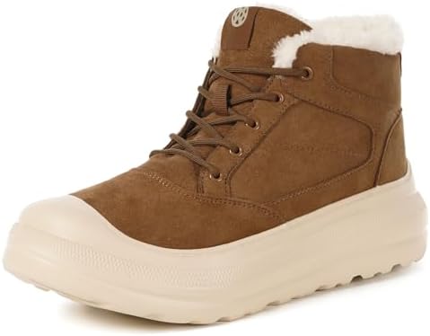 Eagsouni Womens Snow Boots Suede Leather Winter Shoes