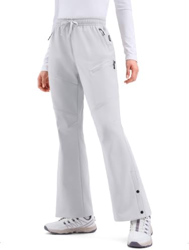 Women's Snow Ski Pants Fleece Lined Waterproof 3 Zipper Pockets Hiking Gear