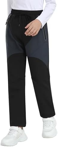 MoFiz Boys Snow Ski Pants Fleece Waterproof Winter Outdoor Hiking Pants