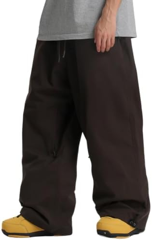 GSOU SNOW Mens Womens Baggy Snowboard Pants Loose Fit Ski Snow Pants