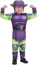 Toddler Boys Gobby Costume | Kids Spidey and His Amazing Friends Green Goblin Jumpsuit, Headpiece