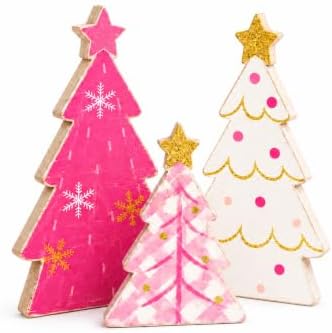 Christmas Decorations Indoor, Pink Christmas Snowflake Star Tree Home Decor