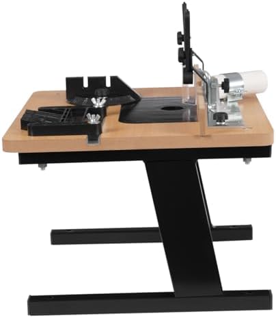Professional Router Table for Woodworking, 16.93x15.75 Inch Tabletop Workbench Accessory Router Table with Guide Rail for Wood Trimming, Furniture Processing, 440lbs Load