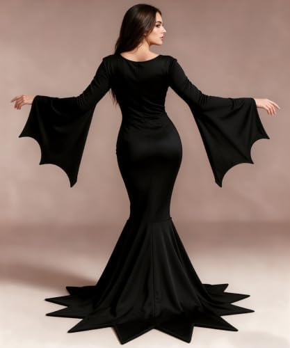 Halloween Gothic Mermaid Dress for Women Witch Vampire Costume