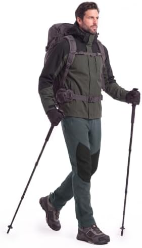 Moosehill Mens Fleece-Lined Snow Pants: Extended Leg Zippers