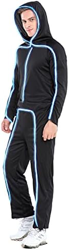 HSCTEK Light Up Adult Stick Figure Costume, Led Halloween Cosplay Men Women