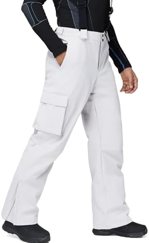 Men's Ski Snow Pants Insulated Waterproof Snowboard Cargo Pants Bibs Regular Fit