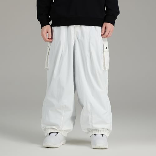 Mens Baggy Cargo Ski Pants Super Baggy Snowboard Snow Pant Women Insulated Loose Pant Sports Waterproof
