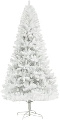 HOMCOM 6ft Tall Artificial Christmas Tree Unlit Auto Open White