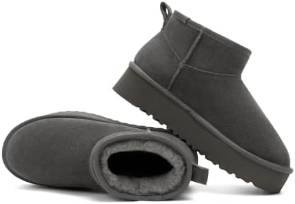 OXSTAR Winter Snow Boots for Women Cozy Plush Line Suede Boot