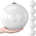 Zubebe 6 Pcs 8 Inch Large Outdoor Christmas Ball Ornaments,White