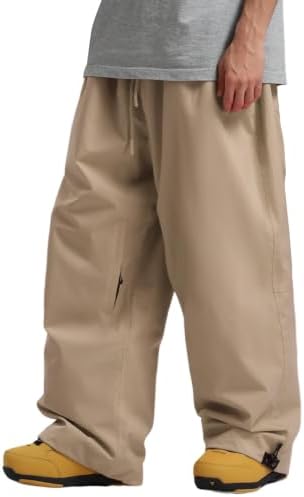 GSOU SNOW Mens Womens Baggy Snowboard Pants Loose Fit Ski Snow Pants