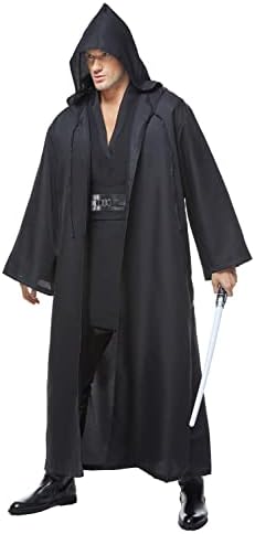 Cosplaysky Men's Tunic Cosplay Costume Halloween Robe Hooded Uniform