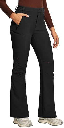 IUGA Snow Ski Pants Womens Waterproof Softshell Fleece Insulated Outdoor