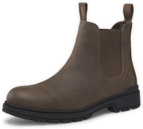 Cestfini Chelsea Boots Men Slip-On Western Hiking Boots