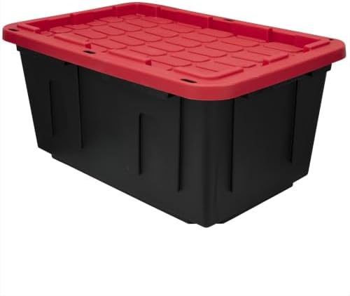 Storage Bins 27 Gal Stackable with Lids 6 Pack for Garage Basement