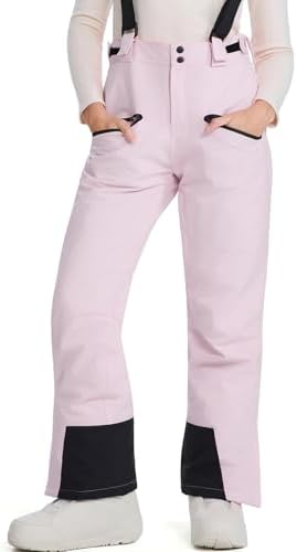 Womens Ski Pants Insulated Snow Pants Waterproof Winter Outdoor Hiking Pants Adjustable Waist Snowboard Pant