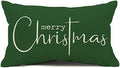 Allorry Christmas Pillow Covers Merry Christmas Throw Pillow Decorative Beige Cotton Cloth Linen Cloth Pillow Cover Sofa Cover Decorative Rectangle Length 12X20 inches