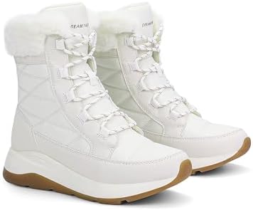 DREAM PAIRS Women's Mid Calf Warm Winter Snow Boots