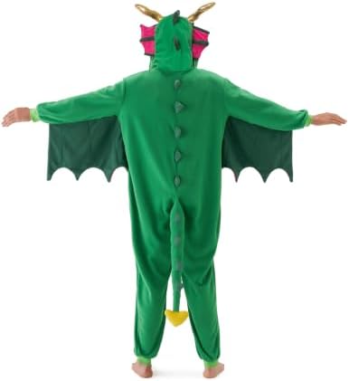 Spooktacular Creations Halloween Dalmatian Dragon Cow Costume, Animal Costume Hooded Jumpsuit for Halloween Cosplay Party