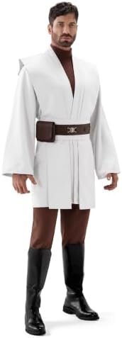 Spooktacular Creations Halloween Mens Tunic Hooded Cloak, Knight Costume Men, Tunic Hooded Robe with Pants for Halloween
