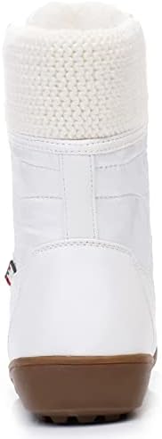 GLOBALWIN Women's Snow Boots Waterproof Mid-Calf Winter Boots for Women with Quilted Knit Panels, Warm Fleece Lining, and Non-Slip Insulated Outdoor Sole