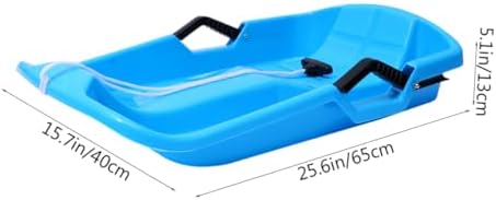 Sturdy Plastic Snow Sled with Handles for Boy Girl and Adults