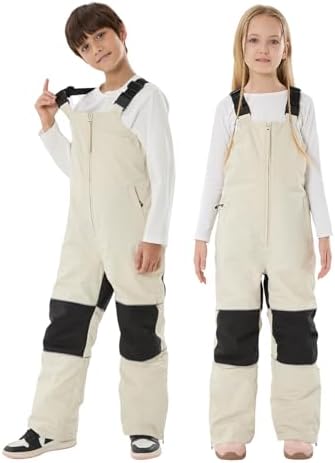 GSOU SNOW Kids Snow Bibs Girls Boys Snow Pants Ski Bibs Overalls(3-16Years)