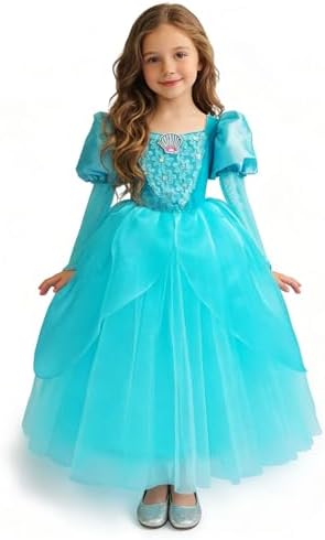 Girls Cinderella Costumes Halloween Princess Dress Up Fancy Birthday Party Ball Gown