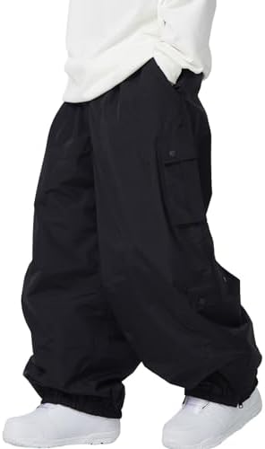 Mens Baggy Cargo Ski Pants Super Baggy Snowboard Snow Pant Women Insulated Loose Pant Sports Waterproof