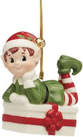 Lenox 896180 Elf Sitting On Present Christmas Tree Ornament