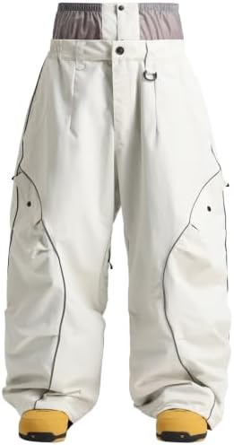 GSOU SNOW Mens Womens Baggy Snowboard Pants Snow Ski Reflective Waterproof