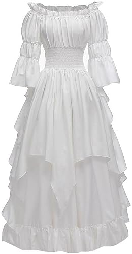 Women's Gothic Witch Dress Medieval Renaissance Costume Victorian Dress