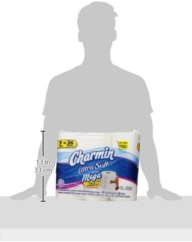Charmin Ultra Soft Toilet Paper 9 Mega Rolls = 36 Regular Rolls