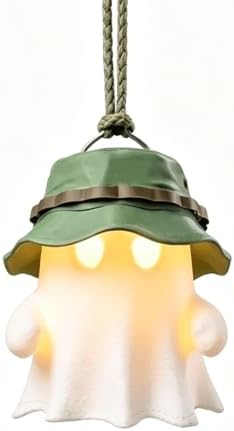 Cute Camping Ghost Night Light, Ghost Squad 3D Printed Lantern Shade Set, Cute Home Decor Squishy Lamp, for Birthday Halloween Decorations ，C