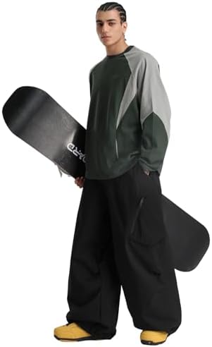 GSOU SNOW Womens Mens Snowboard Pants Baggy Snow Ski Pants for Snowsports