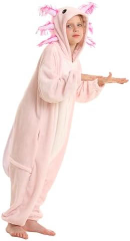 Animal Onesie Pajamas for Kids, Soft Flannel Halloween Cosplay Costume for Boys Girls