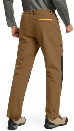 TACVASEN Men's Snow Ski Pants Winter Fleece Lined Water Resistant Insulated