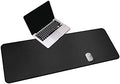 CENNBIE Leather Desk Mat,55" x 19.6" Extra Large Desk Pad Protector (Black)