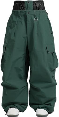 GSOU SNOW Women Men Baggy Snowboard Pants Ski Snow Pants Waterproof