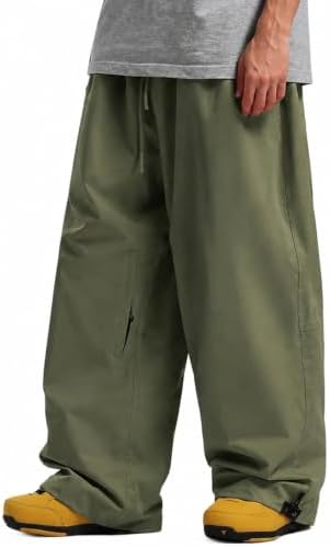 GSOU SNOW Mens Womens Baggy Snowboard Pants Loose Fit Ski Snow Pants