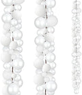 2 Pcs 6 ft Christmas Ball Ornament Garland, White