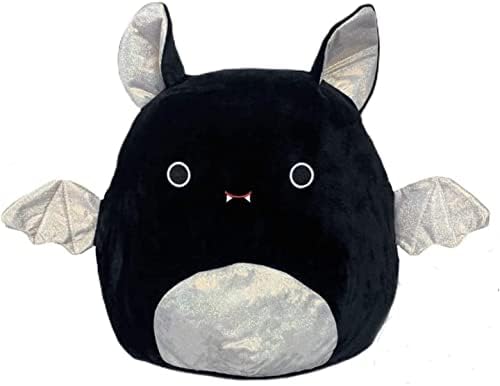 Squishmallow Official Kellytoy Halloween Squishy Soft Plush Toy Animals (Emily Bat (Silver Belly), 16 Inch)