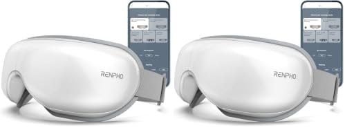 RENPHO Eyeris Smart Eye Massager with App Control, FSA Eligible HSA, Eye Mask with Heat & Wireless Music for Dry Eyes & Head Tension, Perfect Relaxing Birthday Gifts for Women and Men (Pack of 2)