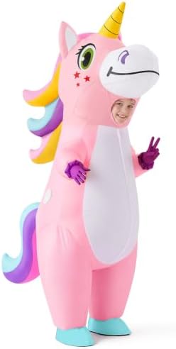 Spooktacular Creations Halloween Kids Inflatable Costume, Full Body Unicorn Blow Up Costume, Unicorn Costumes for Parties