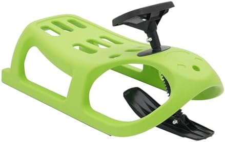 Snow Sled for Kids with Steering Wheel, Plastic Winter Sled with Pull Rope