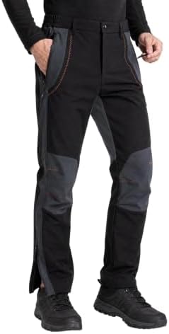 Mens Snow Ski Pants Waterproof Insulated Zipper Bottom Leg