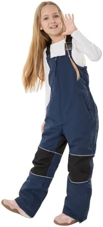 GSOU SNOW Kids Snow Bibs Girls Boys Snow Pants Ski Bibs Overalls(3-16Years)