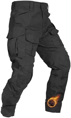 TRGPSG Men's Fleece Lined Hiking Pants Winter Tactical Pants