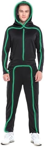 HSCTEK Light Up Adult Stick Figure Costume, Led Halloween Cosplay Men Women